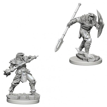 Wizkids WizKids WZK73340 Dungeons & Dragons Nolzurs Marvelous Unpainted Dragonborn Male Fight Spear W5 Miniature WZK73340